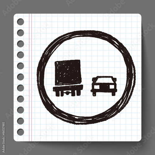 no overtaking doodle
