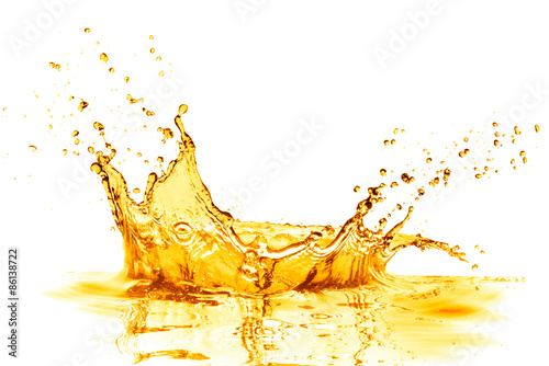 orange juice splash, isolated