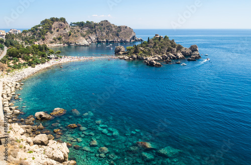 Panoramic view of Isola Bella, Taormina photo