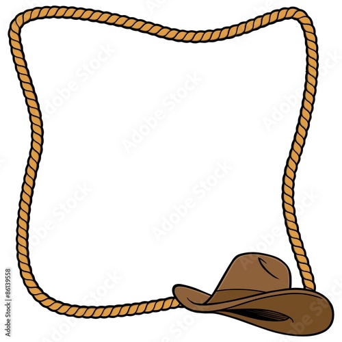Rope Frame and Cowboy Hat