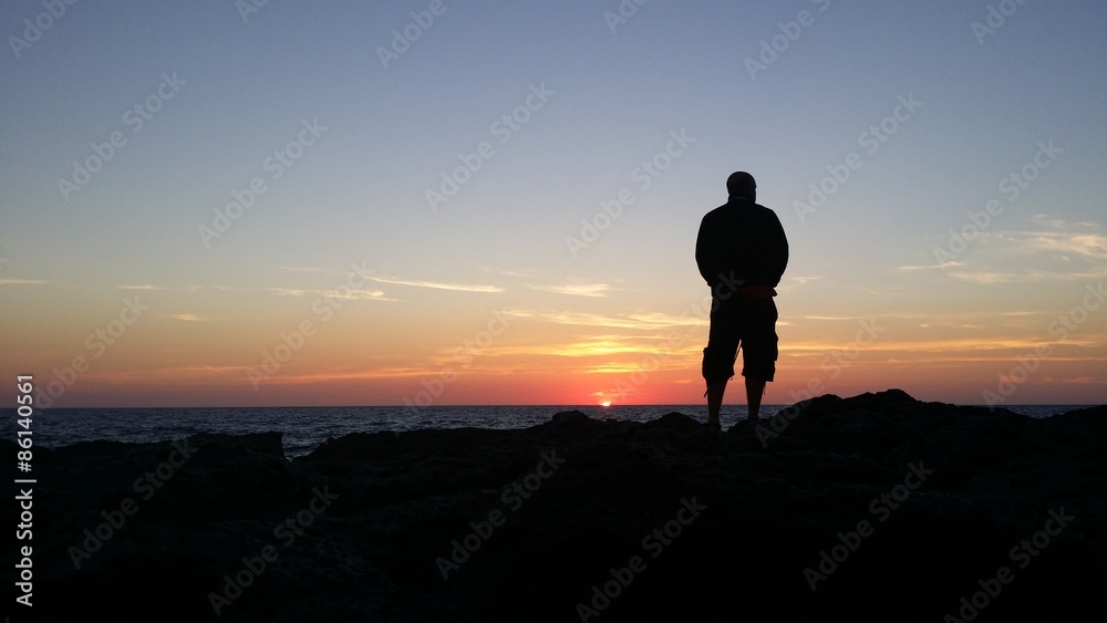 Silhouette sunset