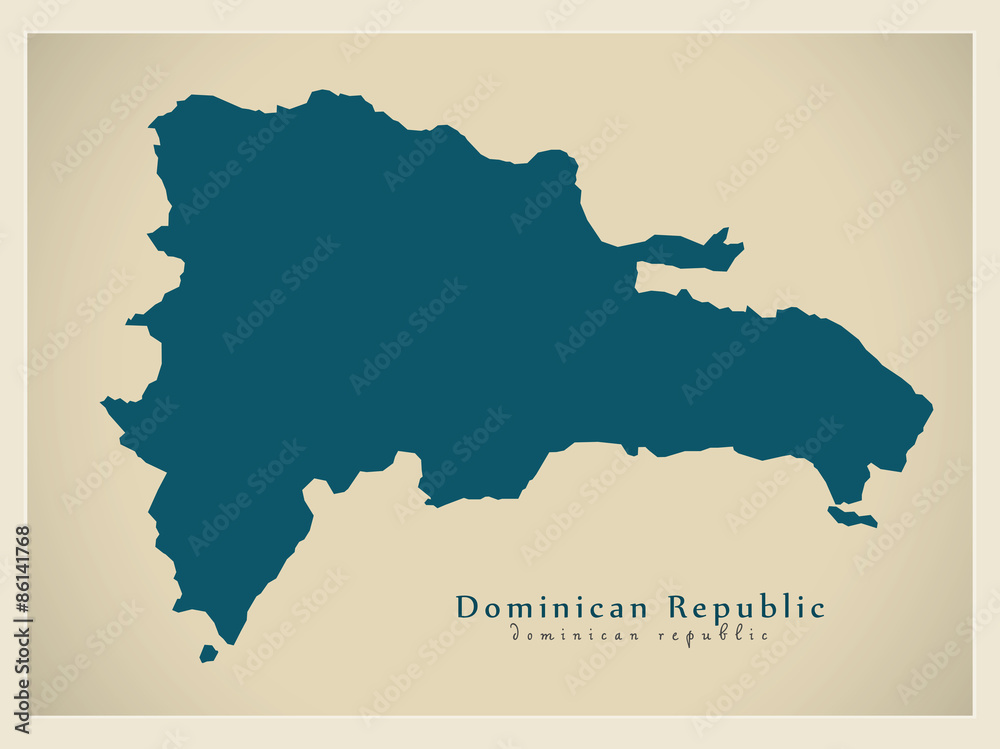 Modern Map - Dominican Republic DO