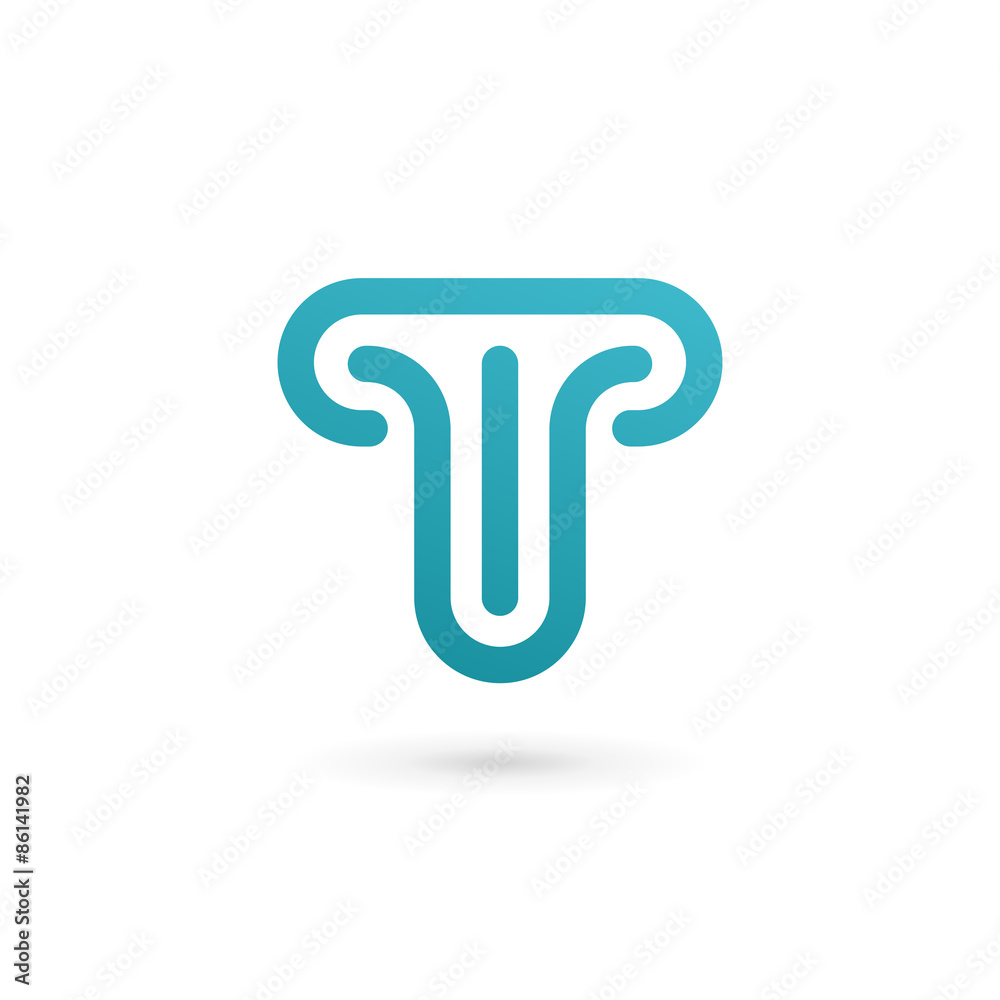 Obraz premium Letter T logo icon design template elements