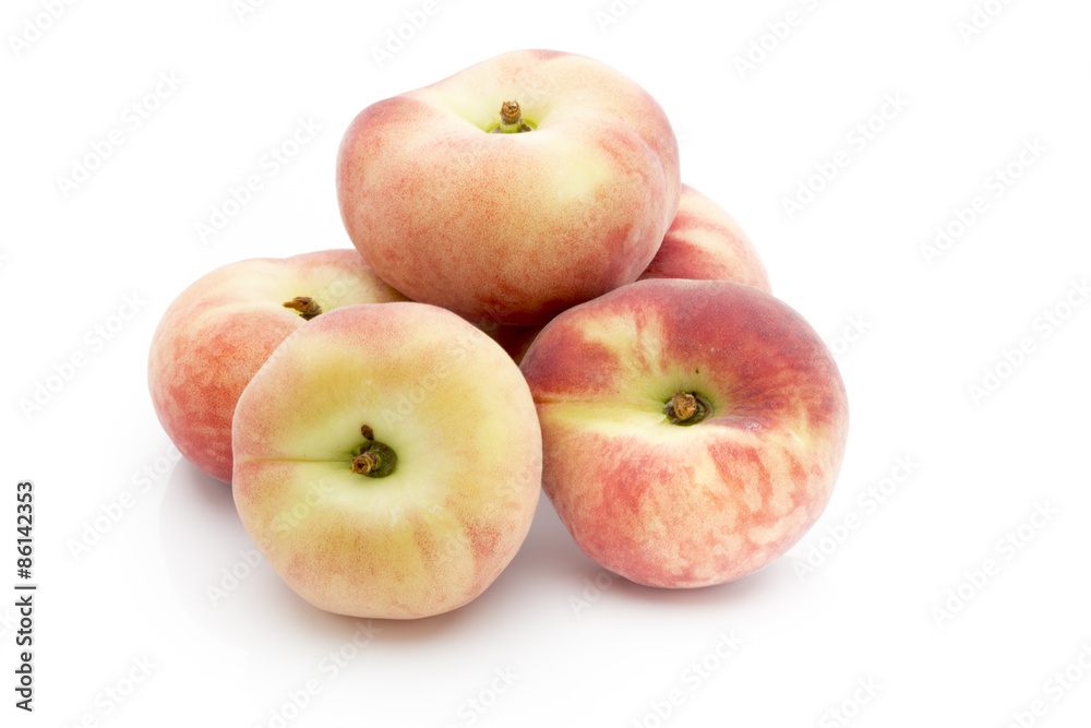 Peach on the white isolatd background. Peach on the white isolatd background.