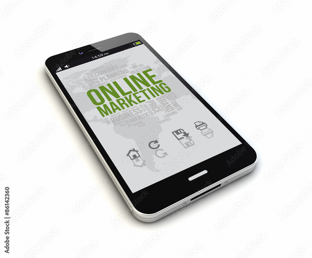 smartphone online marketing render smartphone online marketing render