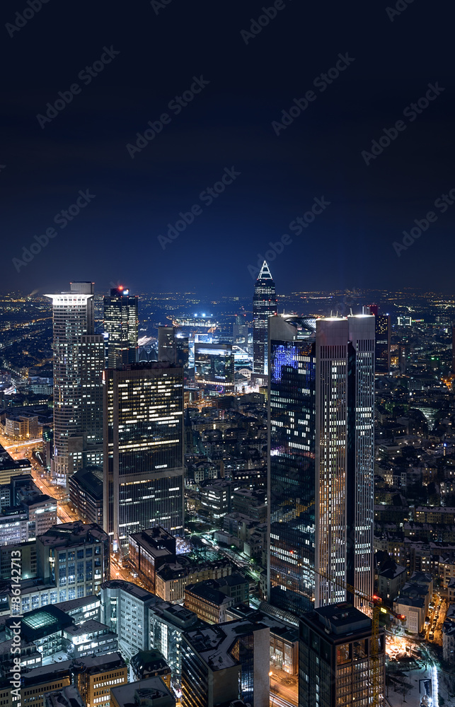 Fototapeta premium Frankfurt am Main bei nacht