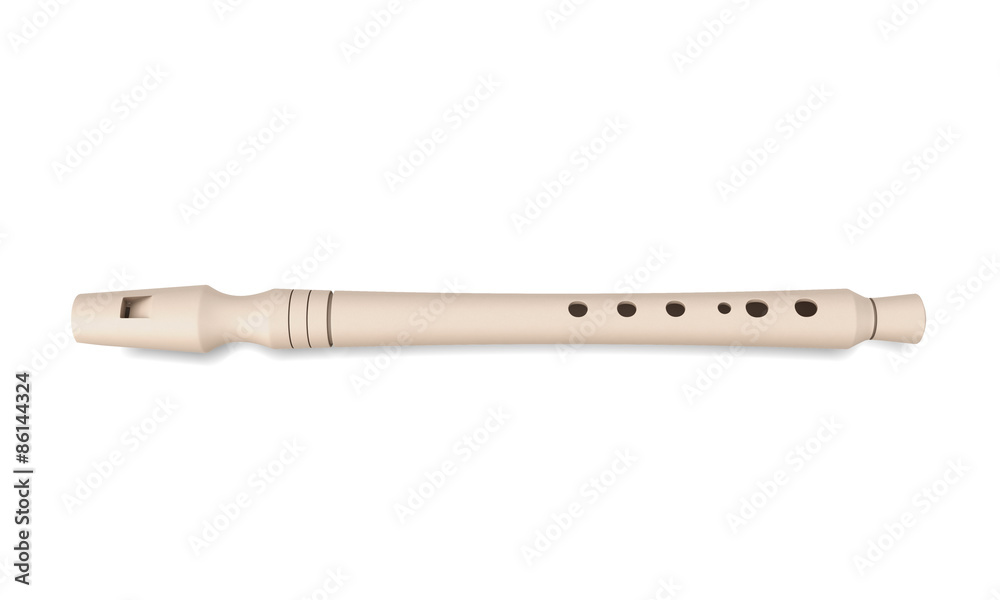 Flute on a white. Flute on a white.