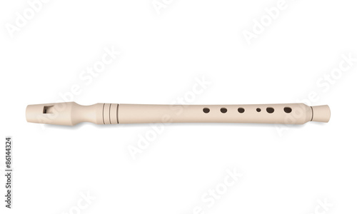 Flute on a white.