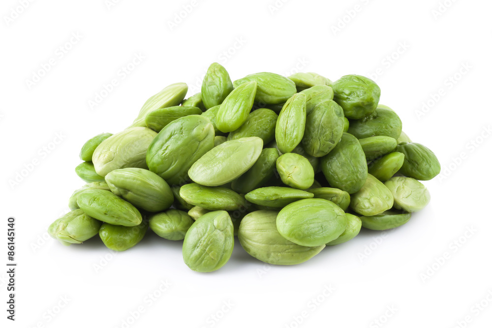 Petai, Bitter Beans isolated on a white background. Petai, Bitter Beans isolated on a white background.