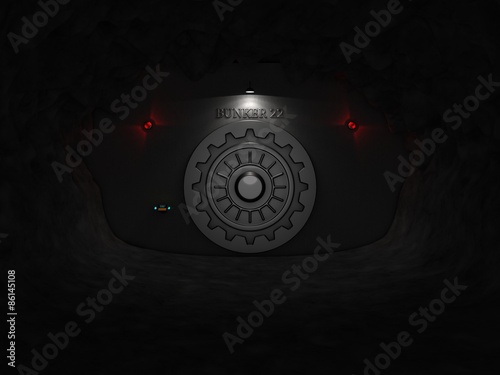 Obraz na płótnie bunker entrance in cave
