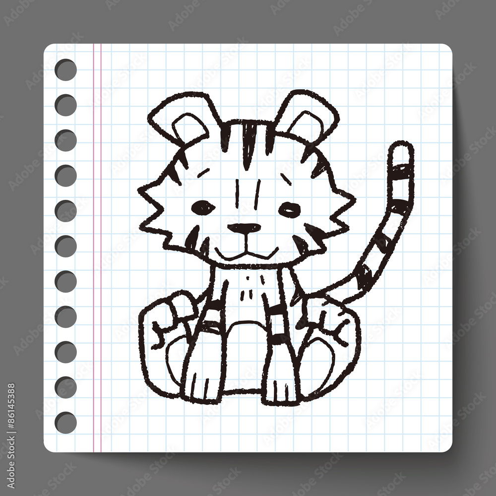 tiger doodle tiger doodle