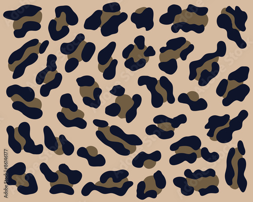 Print of skin of leopard, vector illustration