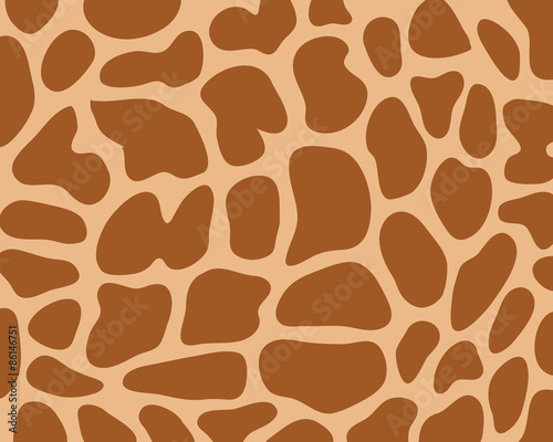 Brown seamless pattern of leather giraffe 2, vector