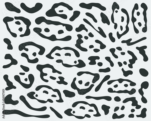 Gray print of skin of leopard, vector illustration