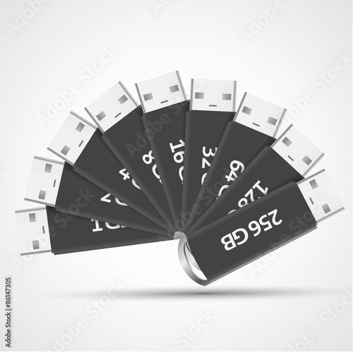 usb key monochrome