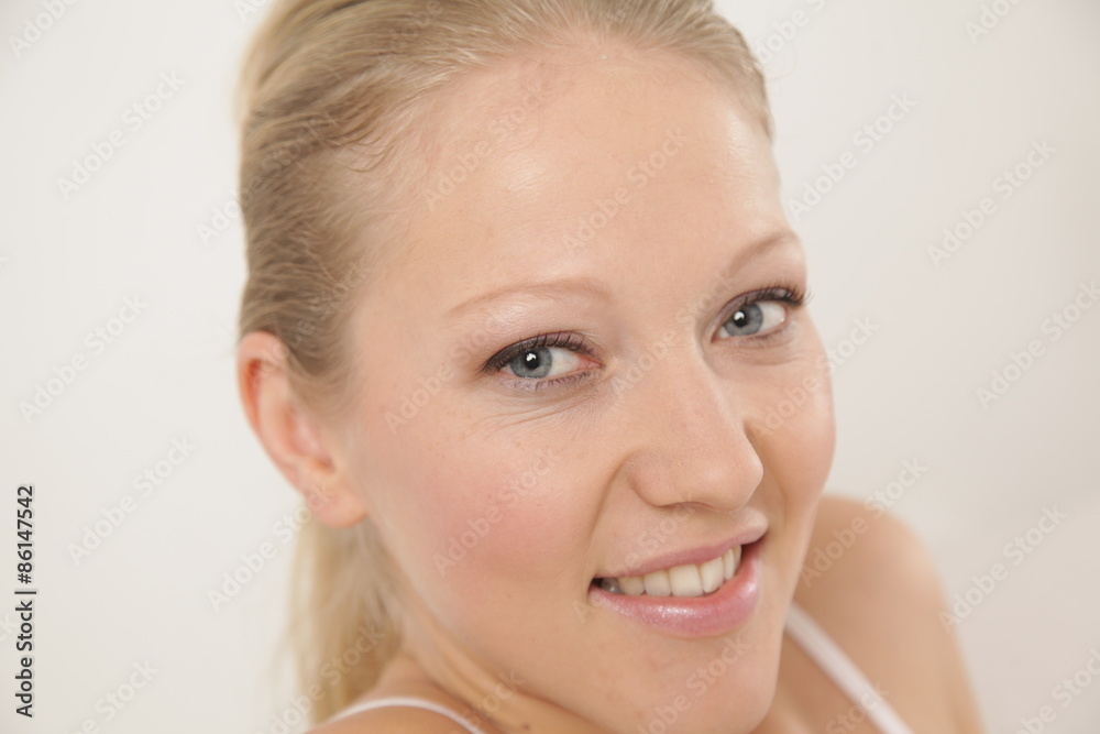 Pretty woman looking at camera Pretty woman looking at camera