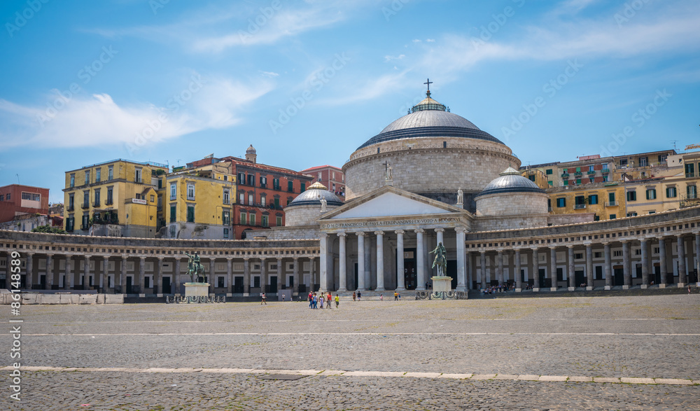 Piazza del Plebiscito, Naples, capital of Campania, Italy