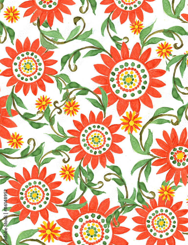 Background with national flowers. Background with national flowers.