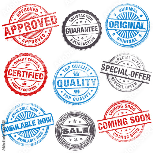 Vector stamps for sales and promotions.