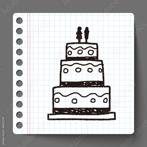 wedding cake doodle