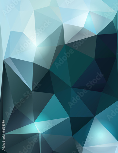 Blue vector abstract polygonal low poly background