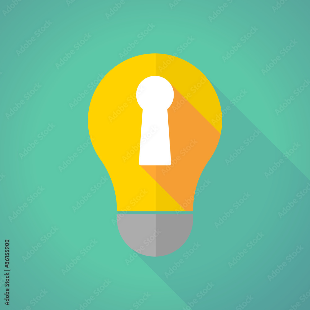 long shadow light bulb with a key hole long shadow light bulb with a key hole