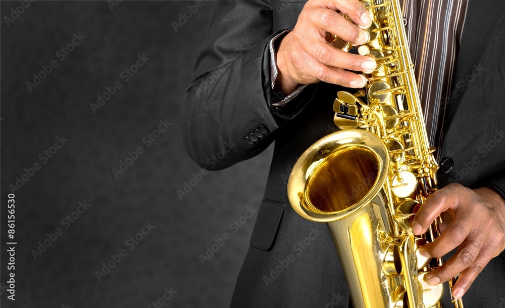 Fototapeta premium Jazz, Musical Band, Saxophone.