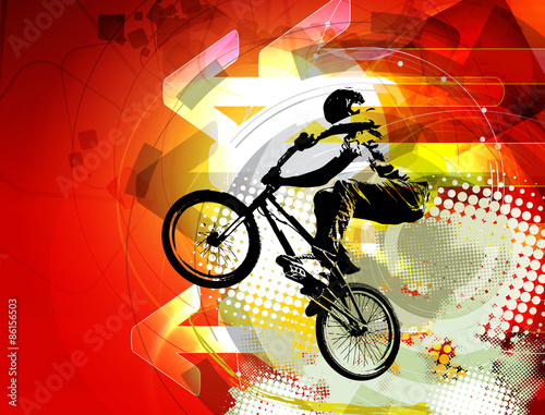 BMX rider. Sport illustration