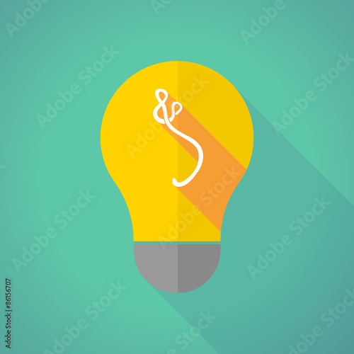 long shadow light bulb with an ebola sign