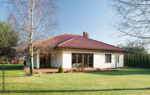 Detached house at sunny day photo