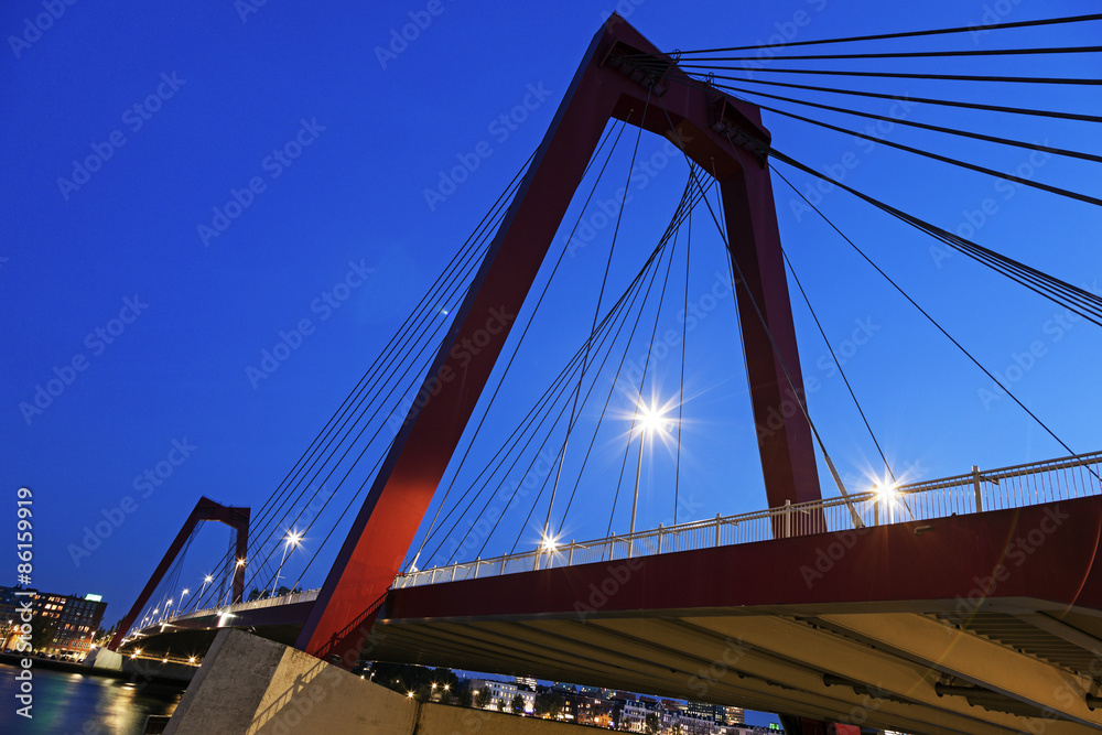 Obraz premium Williams bridge in Rotterdam