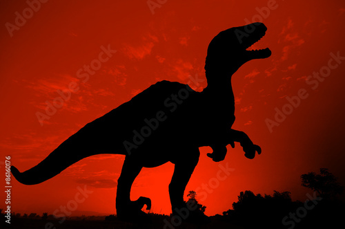 Silhouette of Dinosaur © kwanchaift