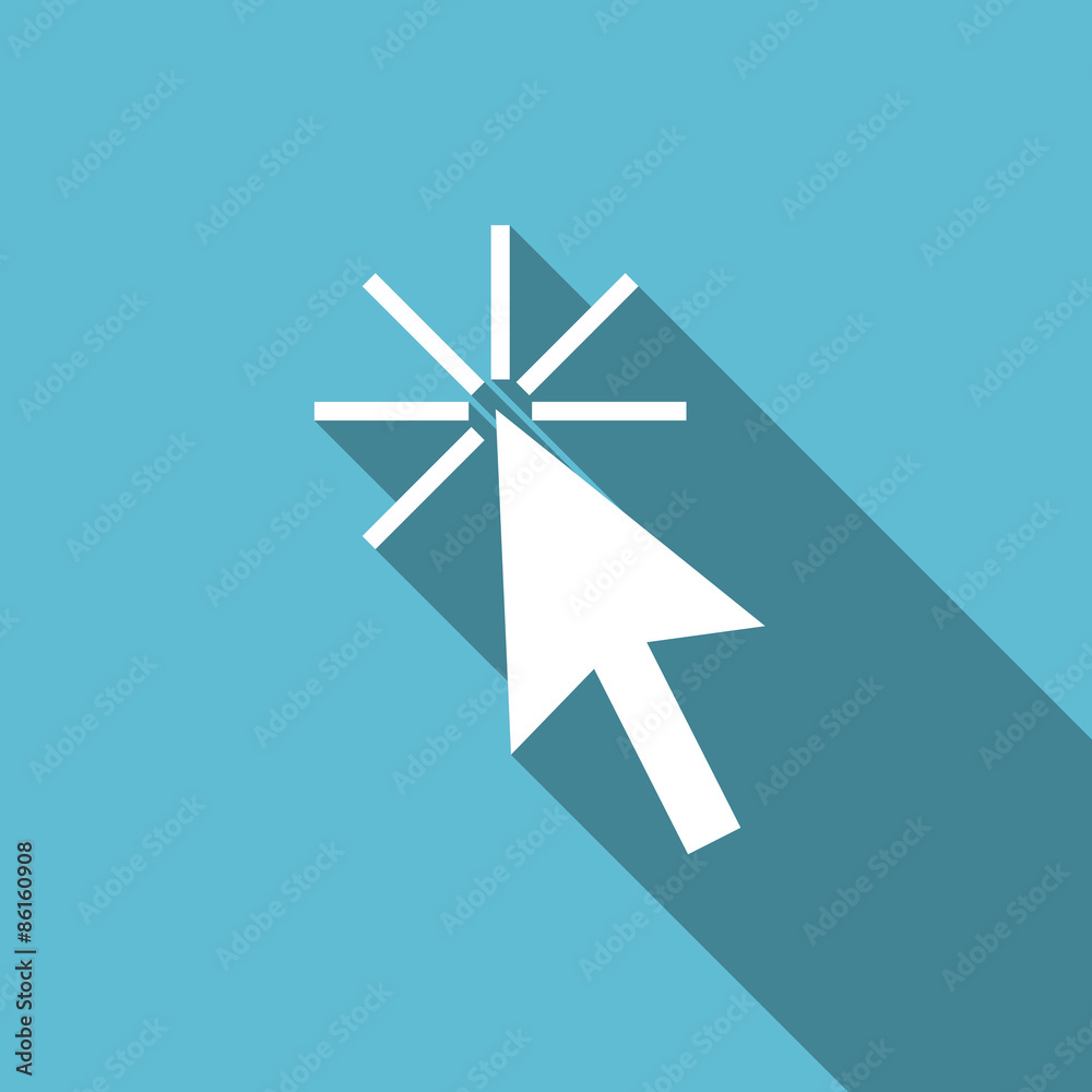 click here flat icon click here flat icon