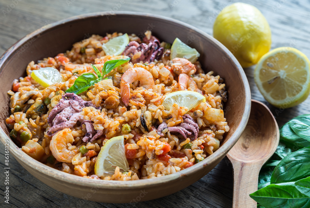 Seafood paella Seafood paella