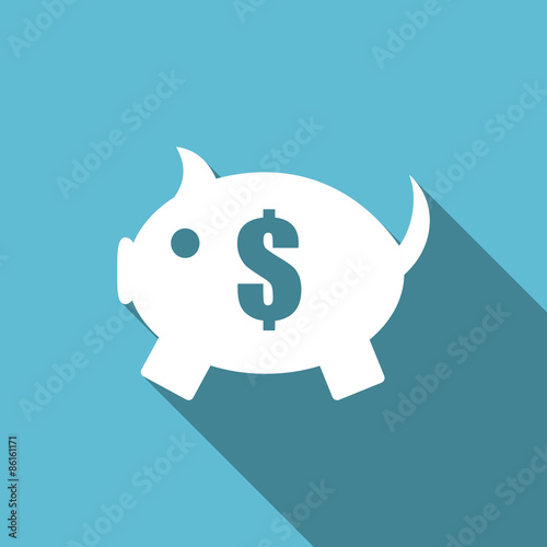 piggy bank flat icon