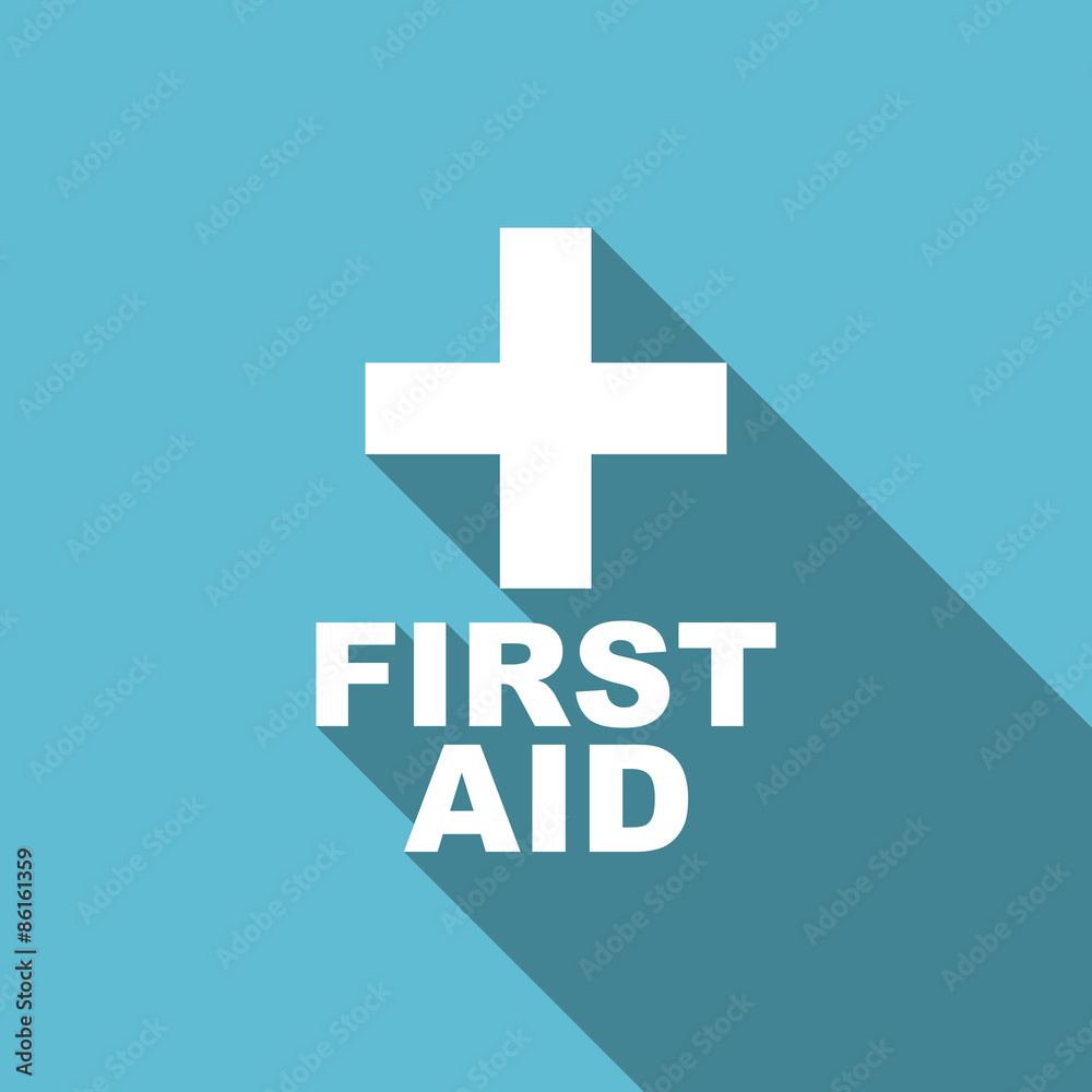 Obraz premium first aid flat icon