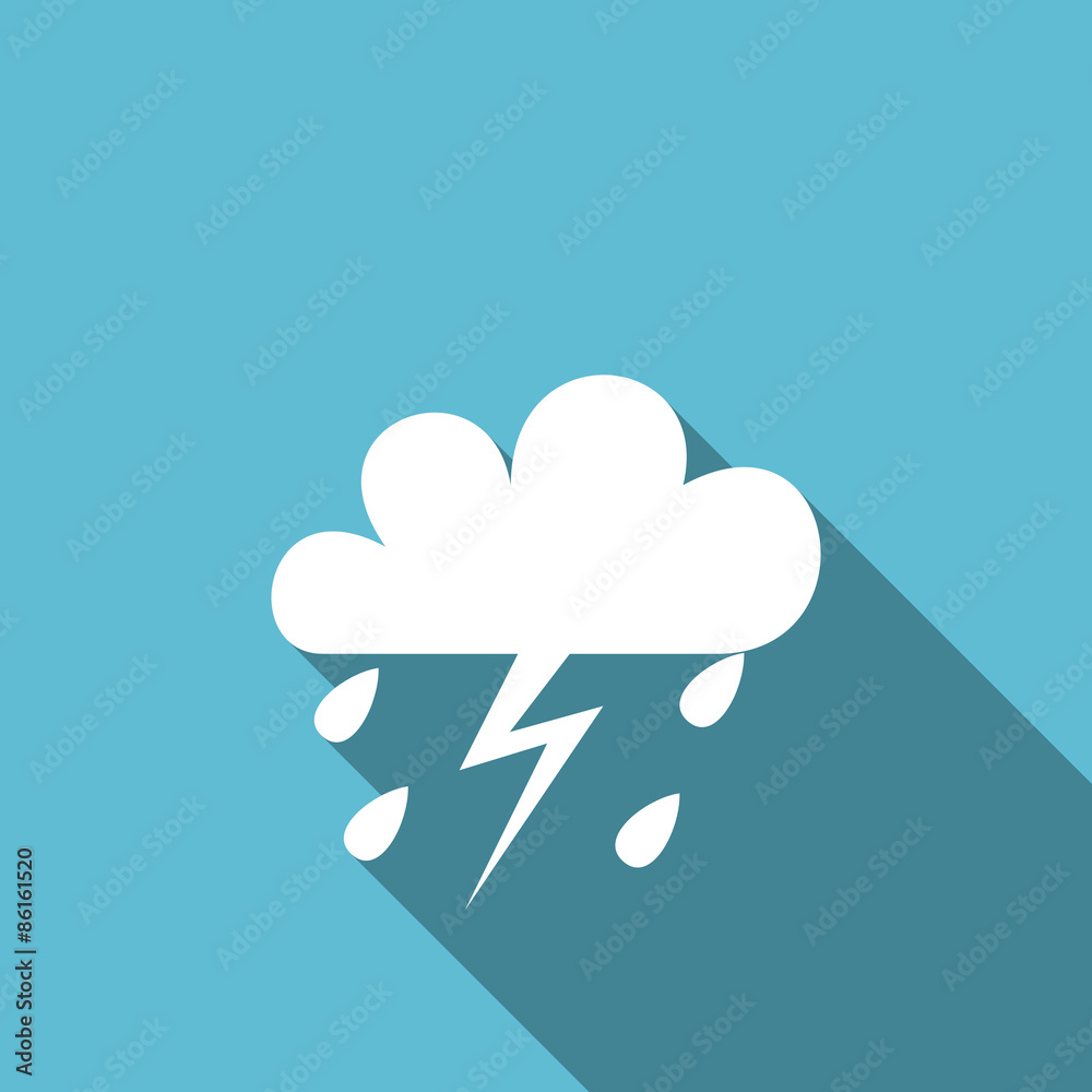 storm flat icon waether forecast sign storm flat icon waether forecast sign
