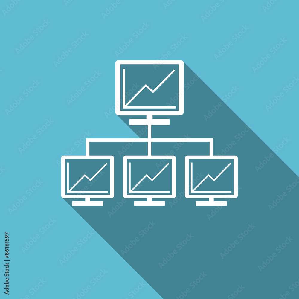 network flat icon lan sign