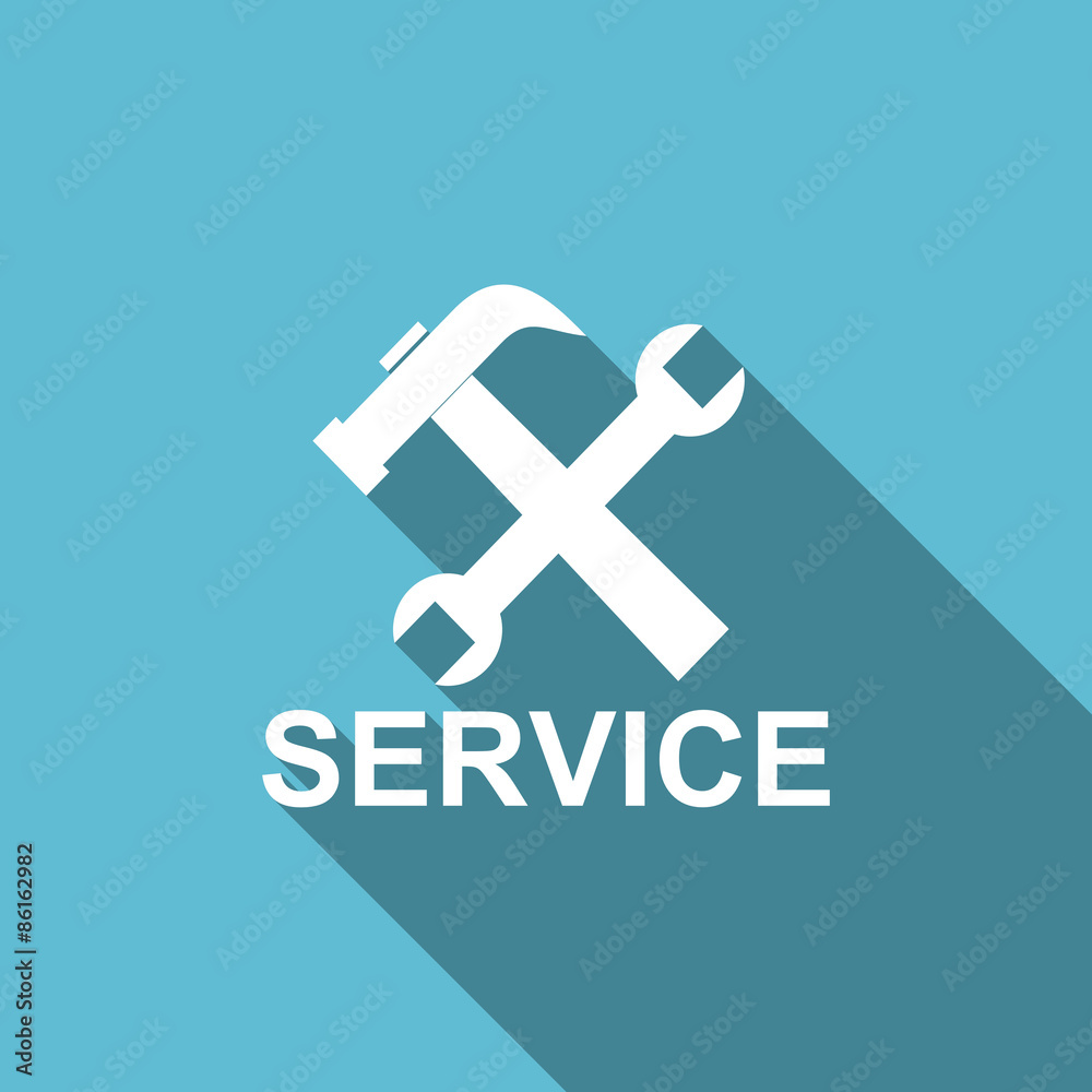 Obraz premium service flat icon