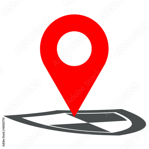 Free Download Icono simbolo localizacion escudo rojo - GFXLoad