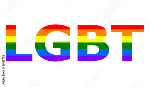 LGBT rainbow flag in color