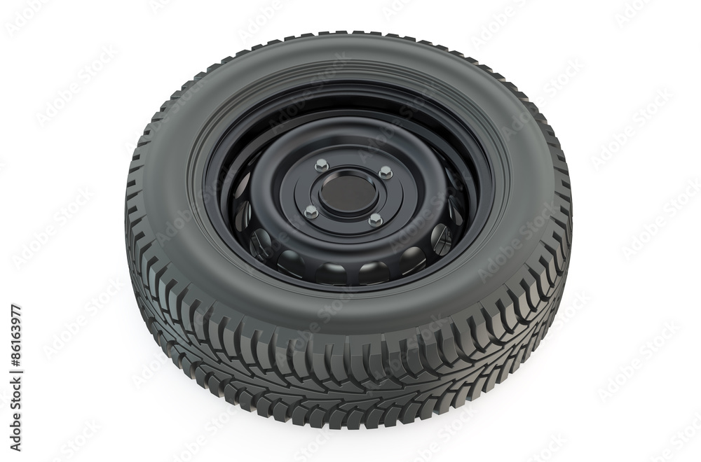 Obraz premium car wheel closeup