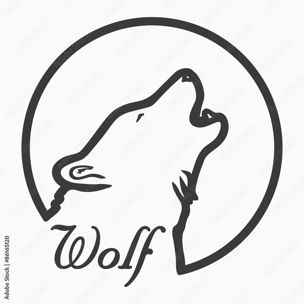 WOLF SYMBOL illustration vector