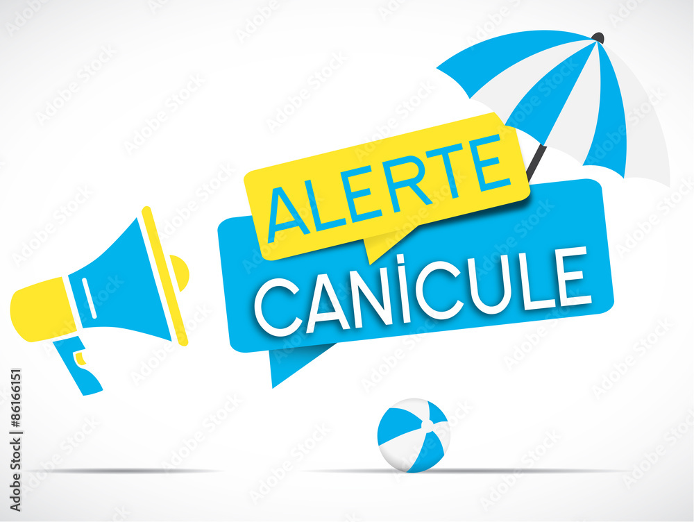 Obraz premium megaphone : alerte canicule