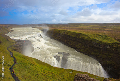 Gullfoss falls in Golden Circle area, Iceland