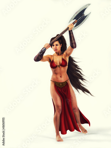 Warrior - woman with an axe