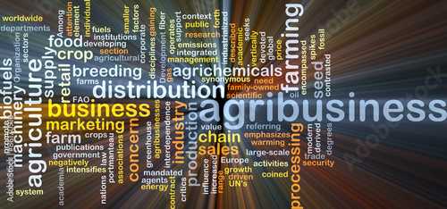 Agribusiness background concept glowing