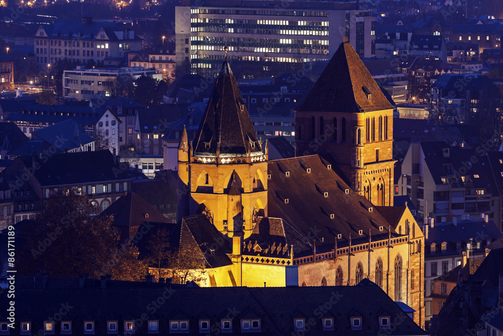 Obraz premium Saint Thomas Church in Strasbourg