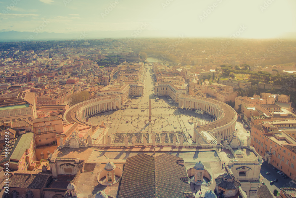 Obraz premium St. Peter's Square view from above