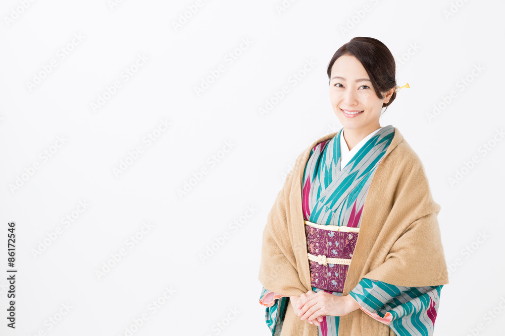 portrait of asian woman wearing kimono portrait of asian woman wearing kimono